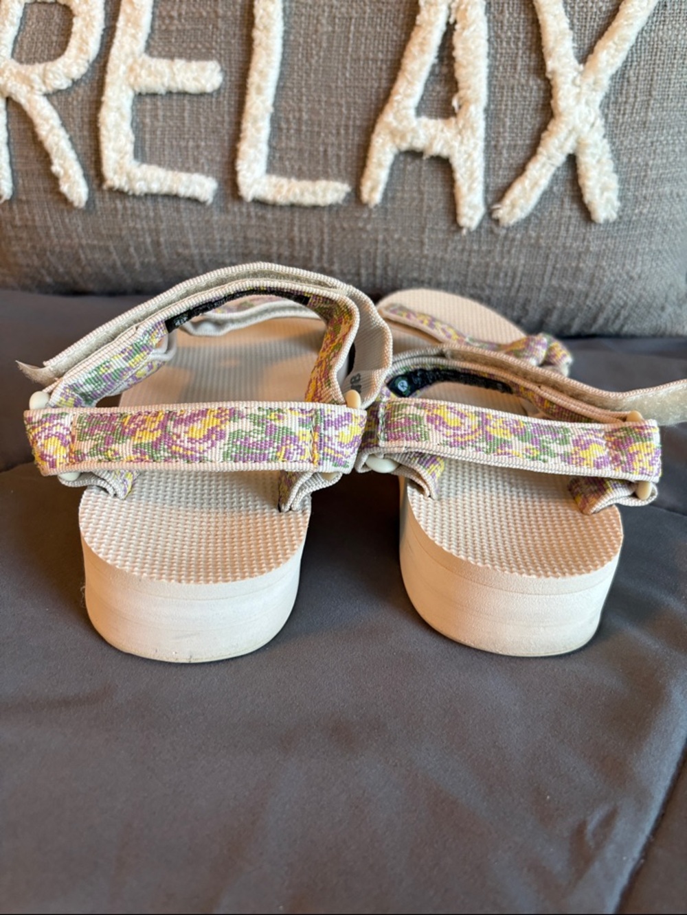 Teva Floral Strap Midform Universal Platform Sandals Light Pink Floral Garden 8 - Picture 7 of 9